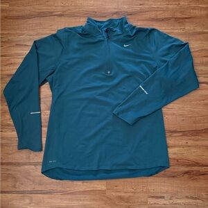 Nike Teal Quarter-Zip Athletic Pullover T1